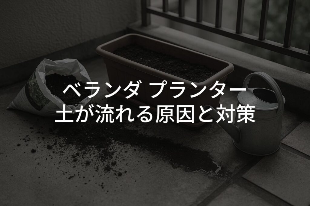 ベランダでプランターの土が流れる原因と対策を徹底解説【初心者向け】