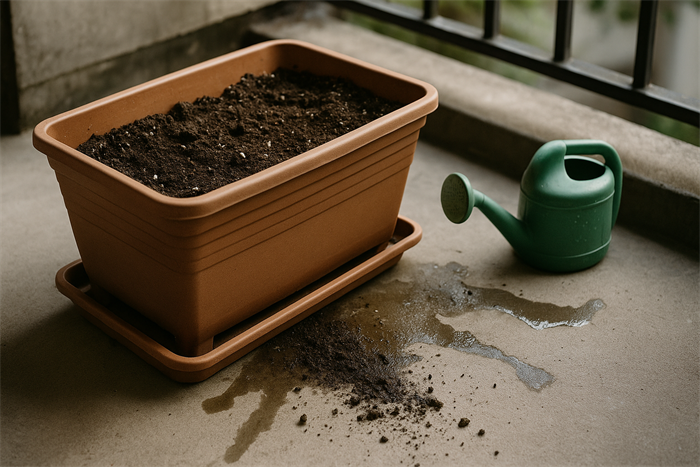 ベランダでプランターの土が流れるのを防ぐ対策7つ