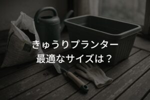 ゅうりプランターの最適なサイズは？選び方と育て方のコツ