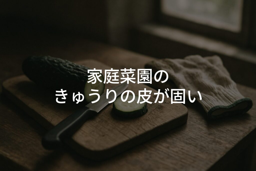 家庭菜園のきゅうりの皮が固い時の対処法とおすすめ品種