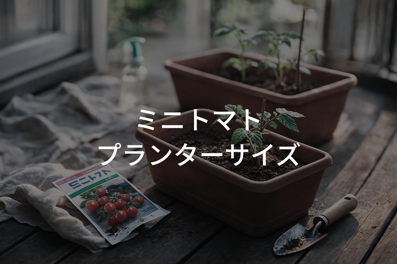 ミニトマトのプランターサイズの最適基準と失敗しない選び方