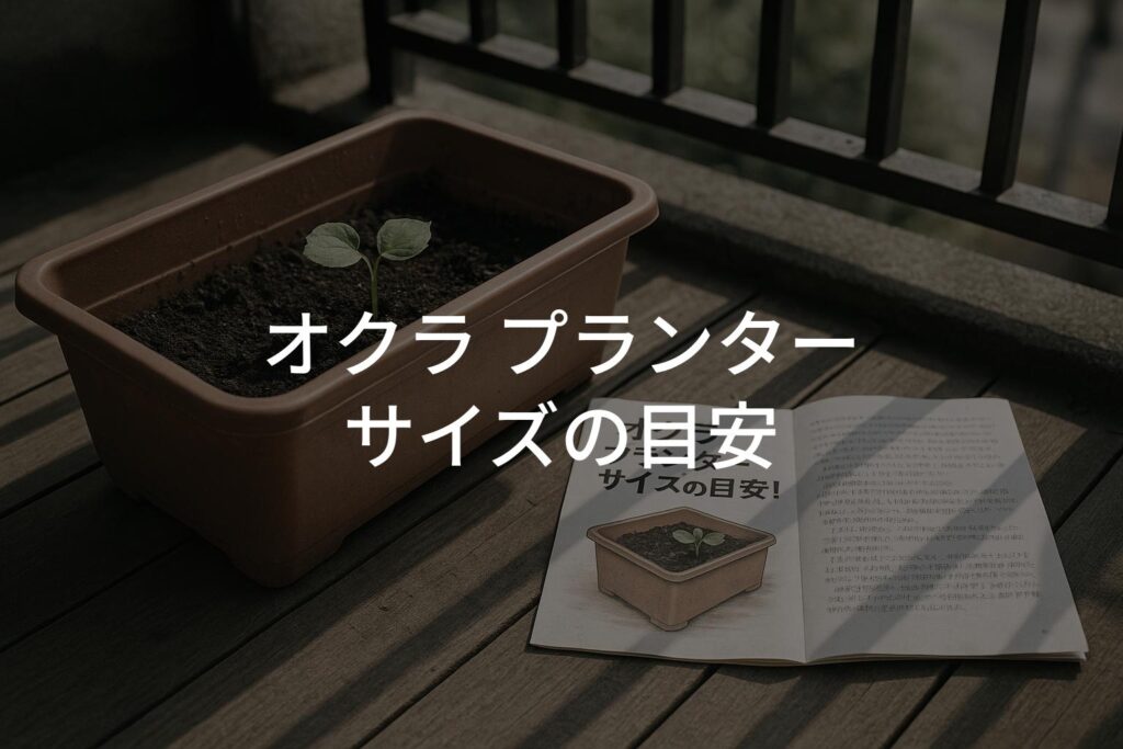 オクラ プランターサイズの目安！初心者でも失敗しない選び方
