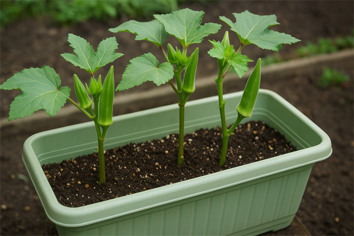 最適なオクラのプランターサイズと育て方