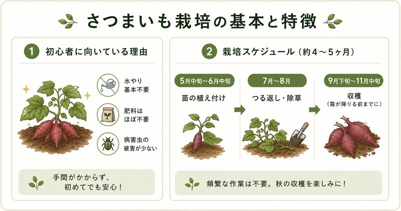 初心者でも失敗しない！さつまいも栽培の基本と特徴