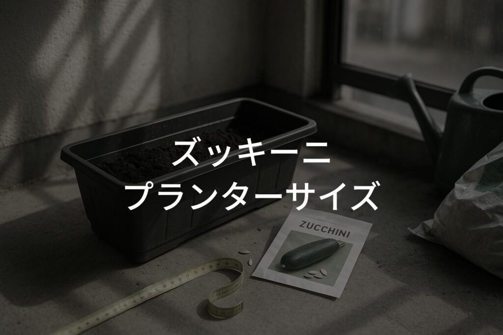 ズッキーニのプランターサイズの選び方！初心者でも失敗しない基準