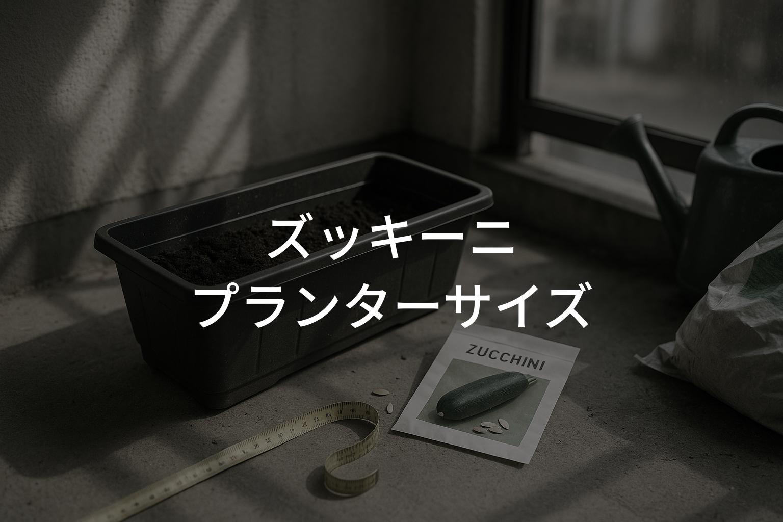 ズッキーニのプランターサイズの選び方!初心者でも失敗しない基準